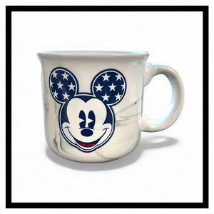 Disney Mickey Mouse: Mickey USA Marble White 14oz Ceramic Mug